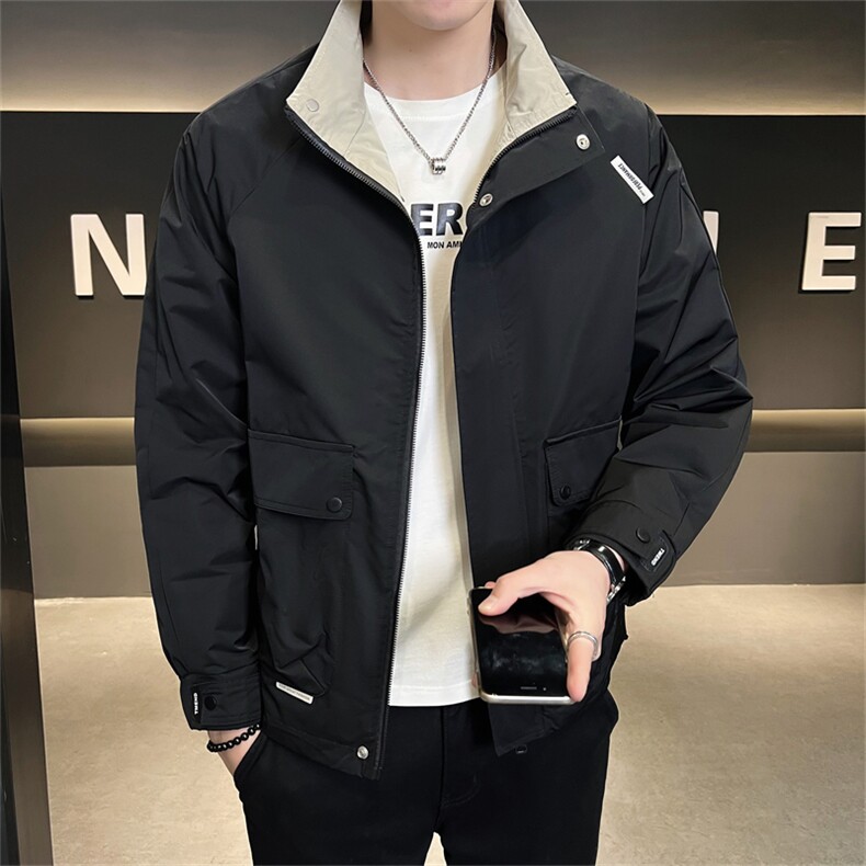 2025新款秋季夹克外套男士立领衣服潮流新品男装上衣92313,男装夹克,电商A225