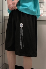 MK37168-P15冰丝短裤男士大码宽松休闲五分裤男运动中裤港风，男装休闲裤，电商A040