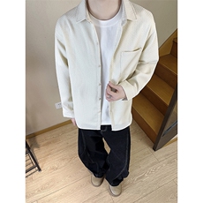 CS043-P35后外工字摺男女通勤百搭秋季长袖衬衣，男装衬衫，电商A178