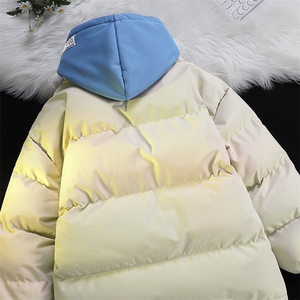 棉衣男三防冬季新款港风情侣宽松连帽假两件棉服女914-4-8062 P70图片