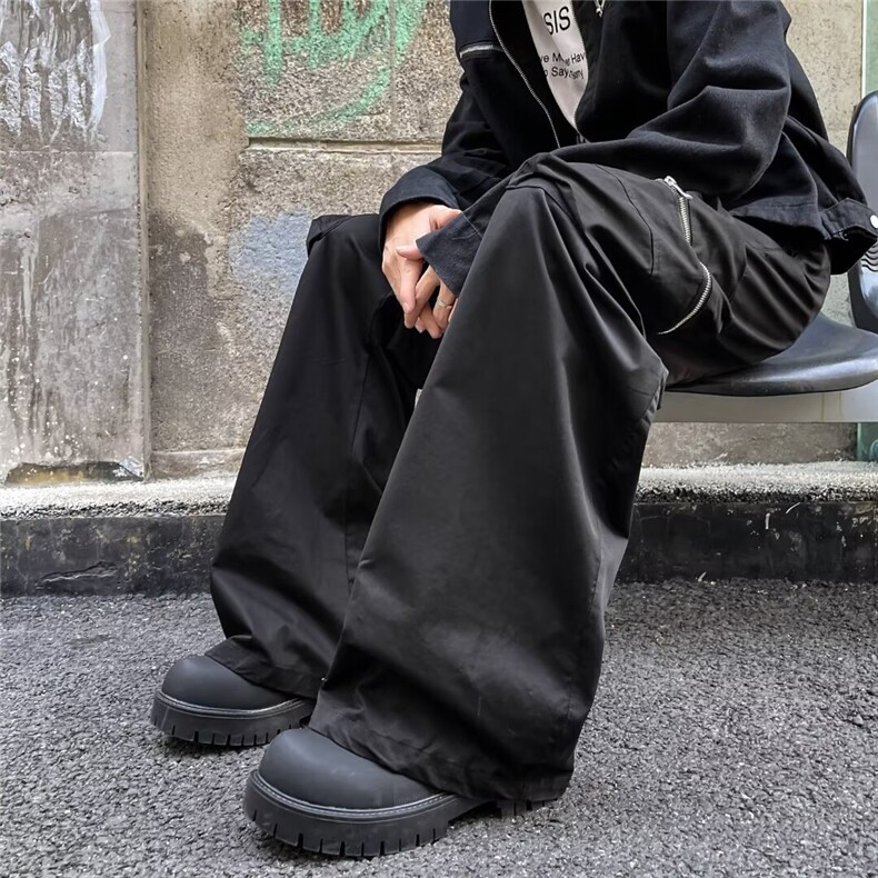 休闲裤男女韩版潮流高街帅气百搭大口袋2024冬季ins长裤K5898-P53,男装休闲裤,星座412-3