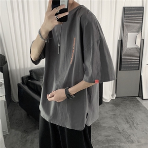 日系工装短袖T恤男女宽松潮牌口袋百搭半袖圆领上衣T296-特价P22图片