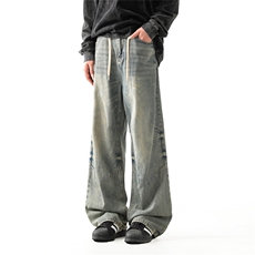 903-AK72-特P65【S-XXL】复古抽绳牛仔裤！2，男装牛仔裤，星座903