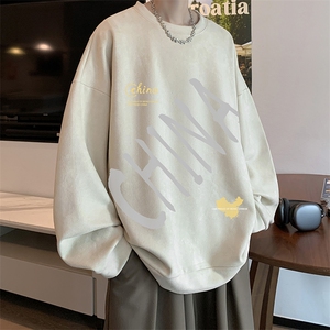 麂皮绒卫衣男大码重磅长袖t恤男 JW81208-P35 加绒款P45图片