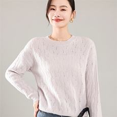 35%羊绒衫秋冬季新款舒适时尚百搭女式宽松长袖打底毛衣，女装羊绒衫，琳尚羊绒