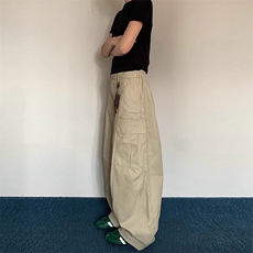 LIFEASAM美式覆古多春秋季口袋直筒工装裤男女阔腿长裤休闲裤子潮，男装工装外套，星座813-3