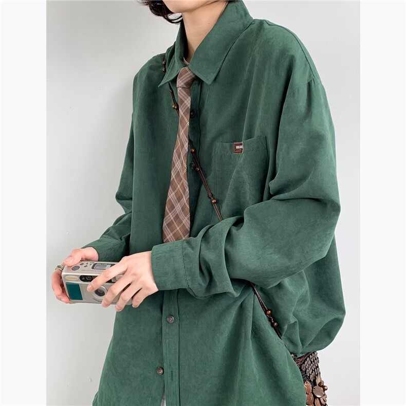 春季潮男宽松韩版衬衫长袖衬衣韩风发型师设计感衣服CY606-P29,男装衬衫,星座412-2