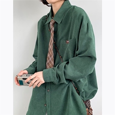 春季潮男宽松韩版衬衫长袖衬衣韩风发型师设计感衣服CY606-P29，男装衬衫，星座412-2