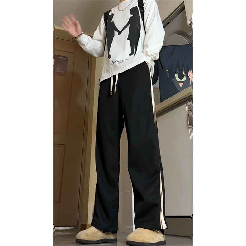 2026男士拼接美式高街休闲裤重磅高品质大码长裤23XK66550特批40,男装休闲裤,电商A042