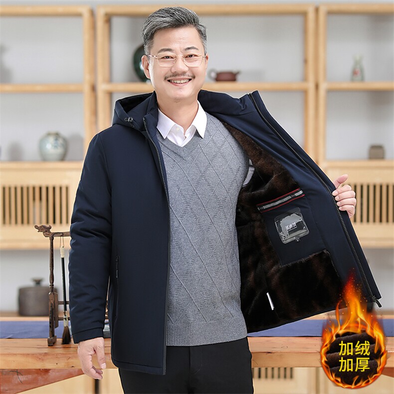男士2023年冬季新款连帽棉衣外套修身时尚休闲上衣,男装棉衣,电商B360
