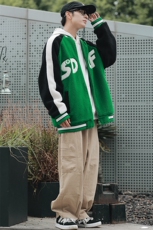 冬款青少年棉衣加绒宽松羊羔绒棒球服外套男女8108-P120控价158，男装棉衣，电商A441-1