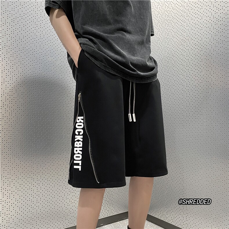 抖音品质潮流宽松短裤港风字母印花五分裤B315-K23281-p45控68,男装休闲裤,电商B315