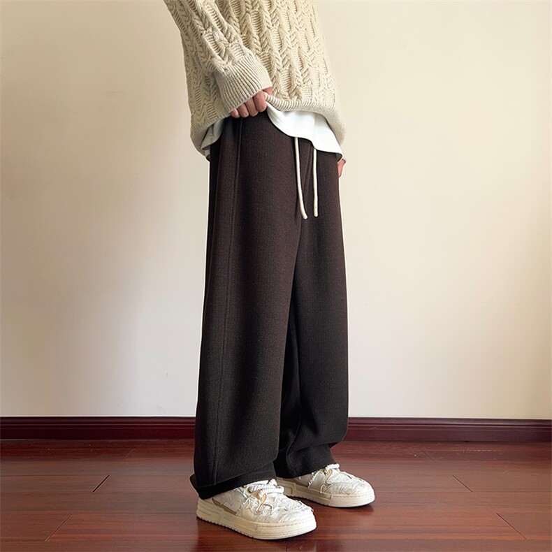 03秋冬新款加厚款毛呢针织裤简约百搭潮流裤子XZ211-1-K2369-P65,男装休闲裤,星座211-1