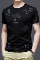 主推新款时尚短袖t恤男天时尚半袖印花上衣夏季中年纯棉体恤潮P56，男装T恤，钱塘6003A(原)4033A