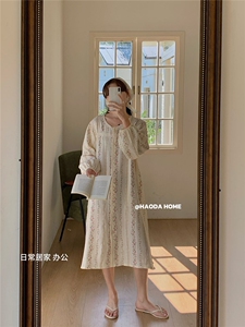 睡衣女宽松睡裙可外穿胖mm可爱卡通T恤裙孕妇连衣裙夏季图片