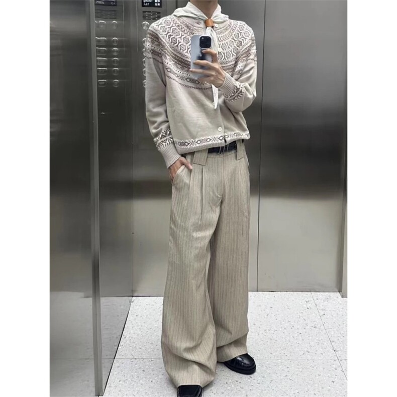 美式复古老钱风费尔岛针织毛衣休闲宽松慵懒风开衫外套ZZS151P65,男装针织衫/毛衣,电商D256A(原A064A)