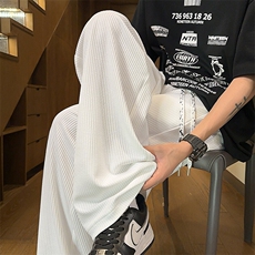 特批P28无差价夏季痞帅细条纹肌理感顺滑直筒休闲裤男阔腿裤K5755，男装休闲裤，电商A001-1