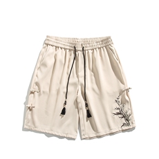 抖音品质夏新款风新中式竹叶刺绣五分裤B315-K24068-特p30控5，男装牛仔裤，电商B315
