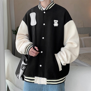 摇粒绒棒球服男大码开衫卫衣男夹克 BF86292-P65图片