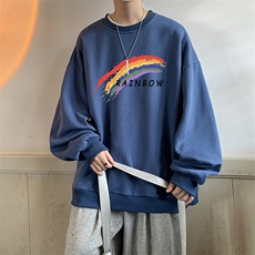 圆领卫衣男大码加厚加绒长袖t恤男S6064-P28加绒款-P33，男装卫衣，电商A040