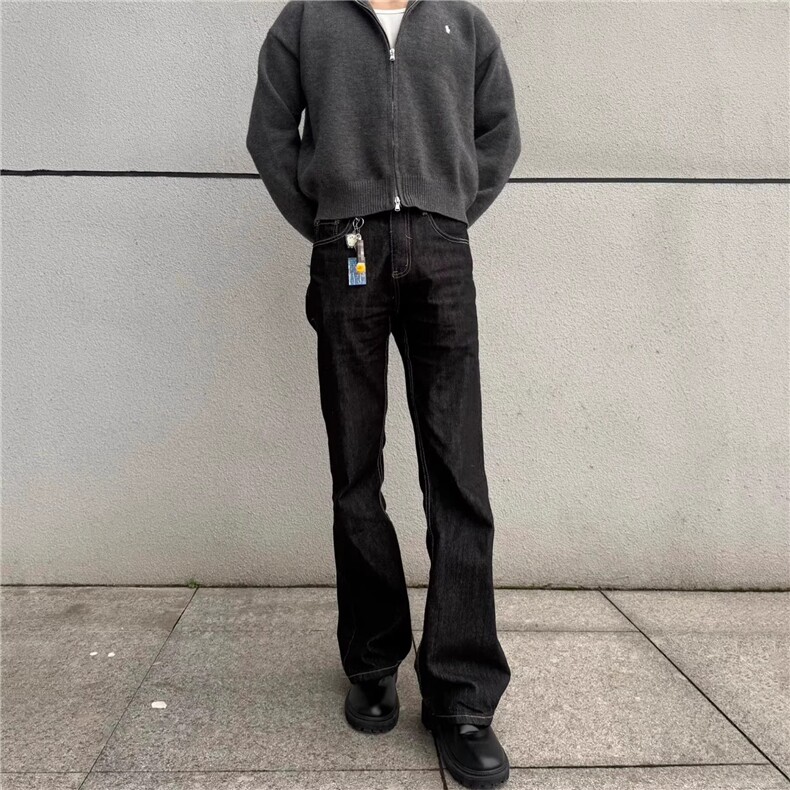 1506/QN0140/P56欧美原牛直筒牛仔裤水洗黑色cleanfit裤子,男装牛仔裤,星座1506