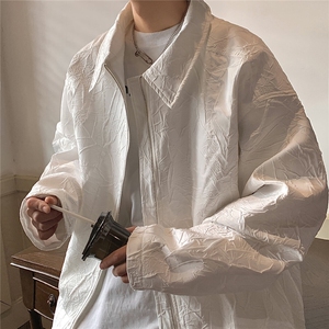 1秋季潮复古褶皱高级感哈灵顿休闲大码M-5XL夹克男JK8742P75图片