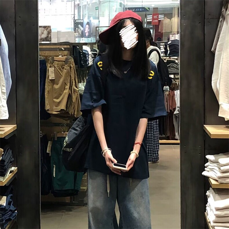 万针全刺绣工艺抖音得物高品质260克重磅纯棉双纱美式高街短袖T恤,男装T恤,电商A486