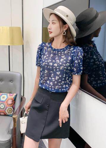 碎花小衫套裙，女装，水锦红