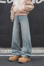 B221美式ins高街暗黑宽松直筒工装牛仔裤LK26623-特P48控88，男装牛仔裤，电商B221