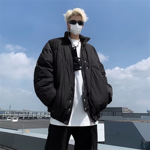 不规则立领棉衣男冬季新款高街美式复古外套 SHY112 P105图片