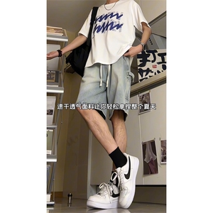 美式高街工装牛仔短裤 A451特P35 控55图片