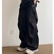 现货时尚美式薄款休闲微喇裤潮牌遛弯裤速干显瘦微喇休闲裤男女裤，男装休闲裤，星座218-1（原230）