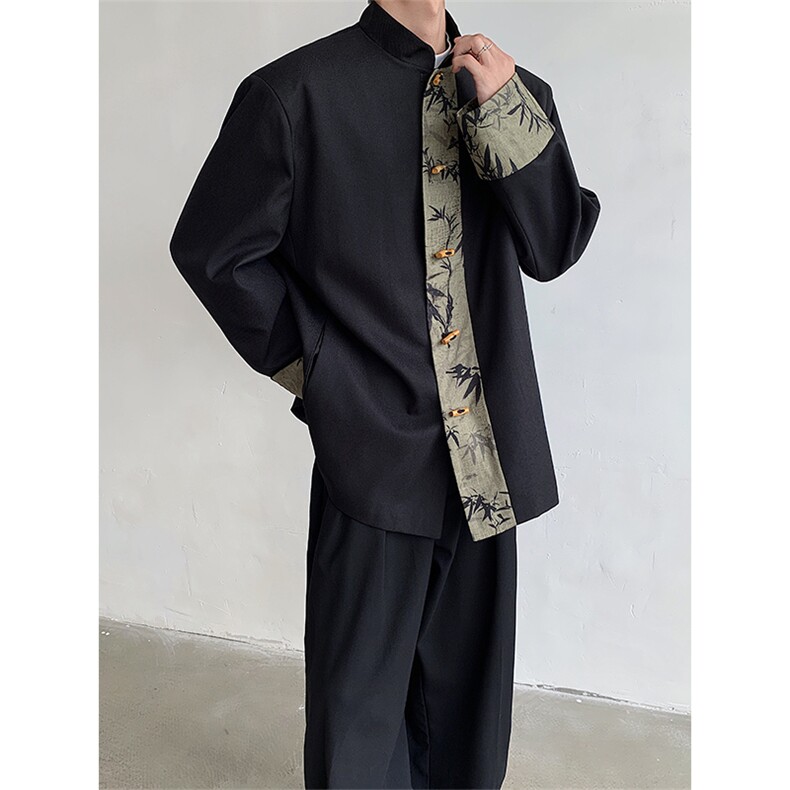 现货！25秋冬新中式竹叶设计感礼服西装外套XZ94-P138,男装西服,电商B288