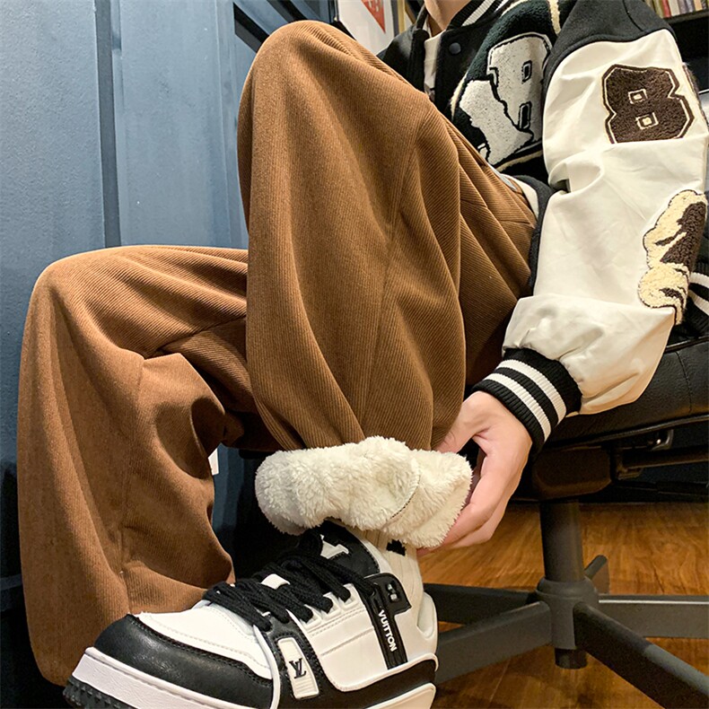 特价P23！！！雪尼尔羊羔绒加厚加绒卫裤欧棉绒大码运动裤男K945，男装休闲裤，电商D206-1