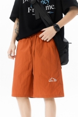 8XL-M夏季凉感冰丝速干短裤男透气五分休闲裤宽松刺绣DK1537P35，男装休闲裤，电商D206-1