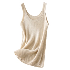 2025夏季新款羊绒衫女100羊绒纯色简约吊带背心薄款修身内搭打底，女装背心吊带，英皇羊绒