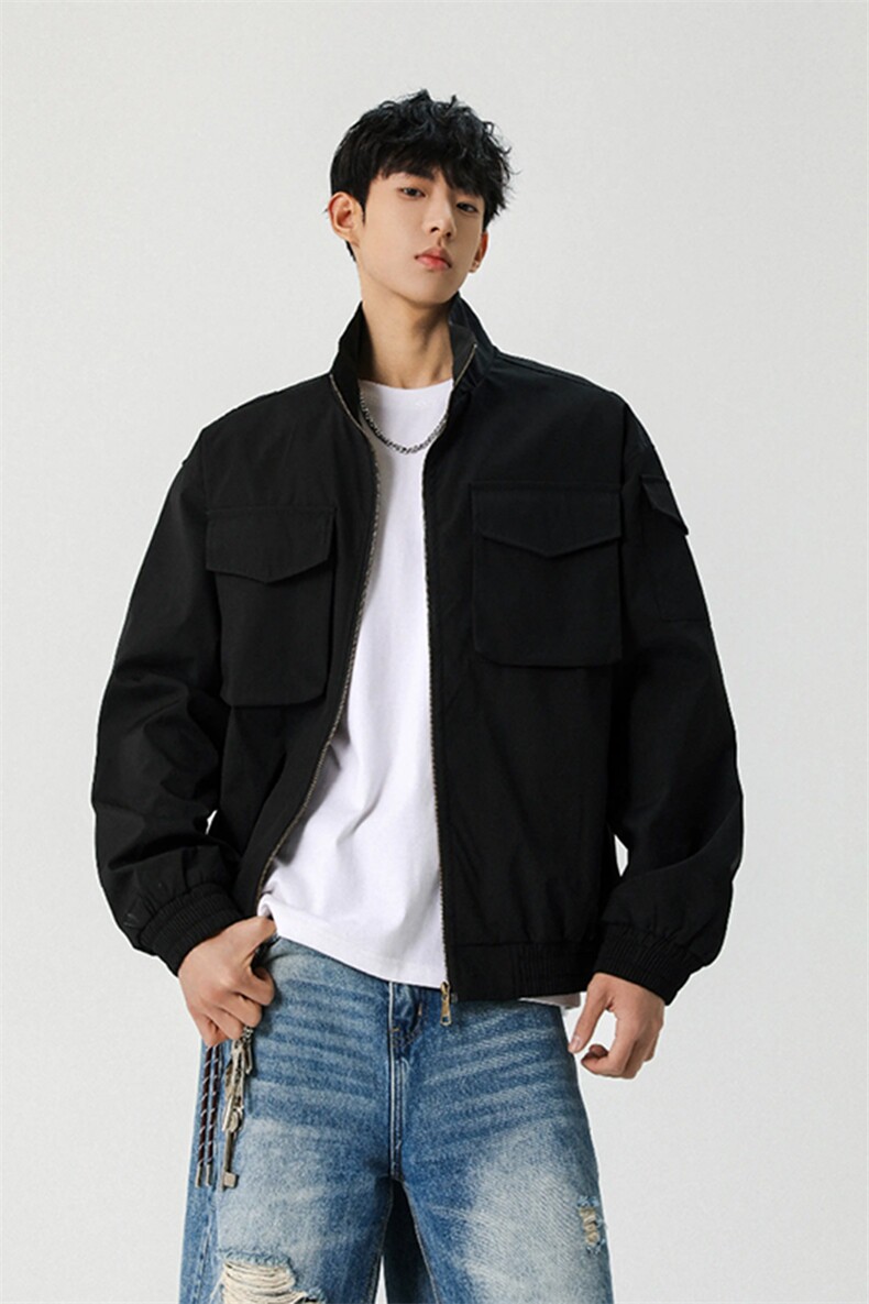 美式bomber工装飞行员夹克外套男款春秋高级感cleanfit三防骑兵服,男装夹克,星座213