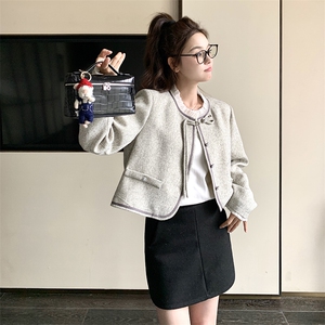 新中式盘扣小香风外套女2024春秋新款小个子高级感超好看短款上衣图片