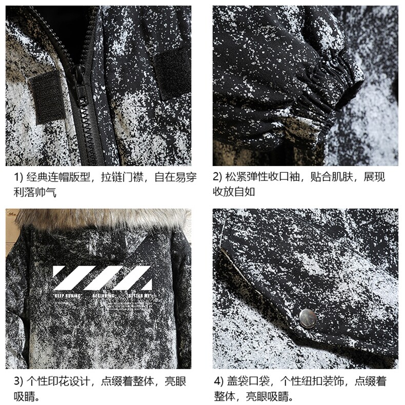 MC49128-P135日系潮棉衣男大码派克服男工装棉服外套棉袄砖墙,男装棉衣,电商A040A