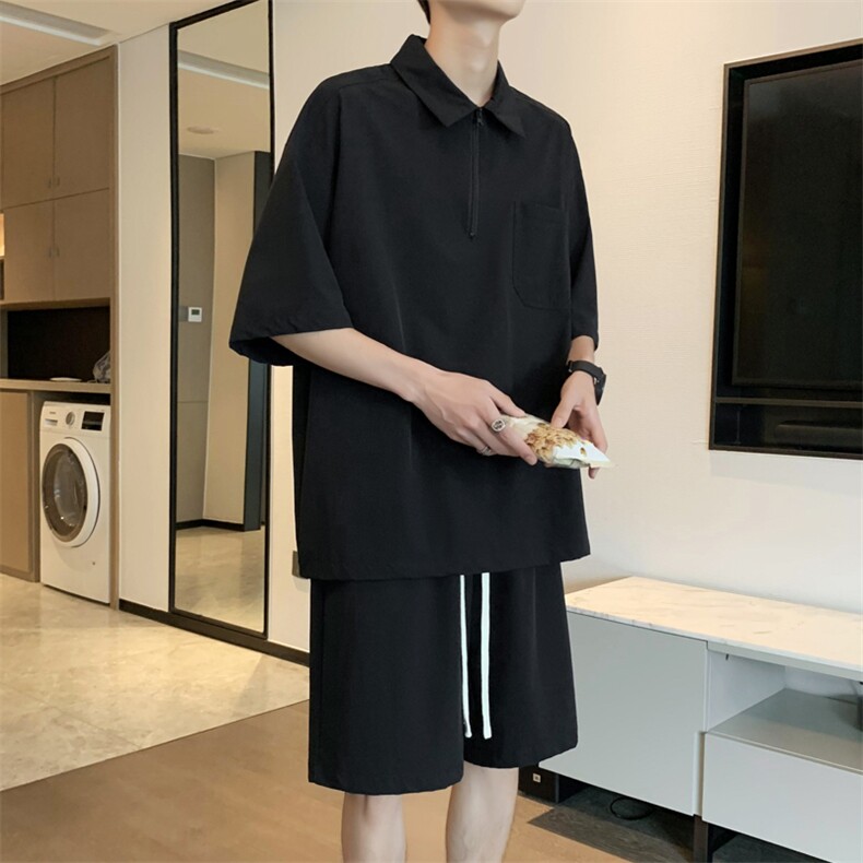 酒店青少年舒适超薄运动速干冰丝套装TZ20-特批65,男装休闲套装,星座718