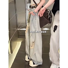 无品牌简约流行时尚潮流气质新款日系牛仔长裤百搭文艺ins原宿，男装休闲裤，星座506A
