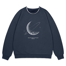 2025春秋季新款潮牌oversize设计感高级印花卫衣A068-MLWY21-TP45，男装卫衣，电商A068