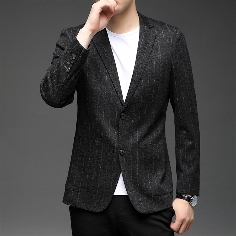 2023秋季新款休闲西服外套中年男士时尚纯色百搭西服HB21831-P165,男装西服,电商B212（原钱塘6029）