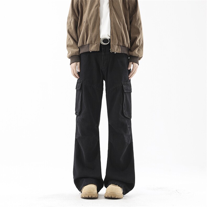 高品质B221美式ins高街暗黑宽松工装牛仔裤LK24341-P70控98,男装牛仔裤,电商B221