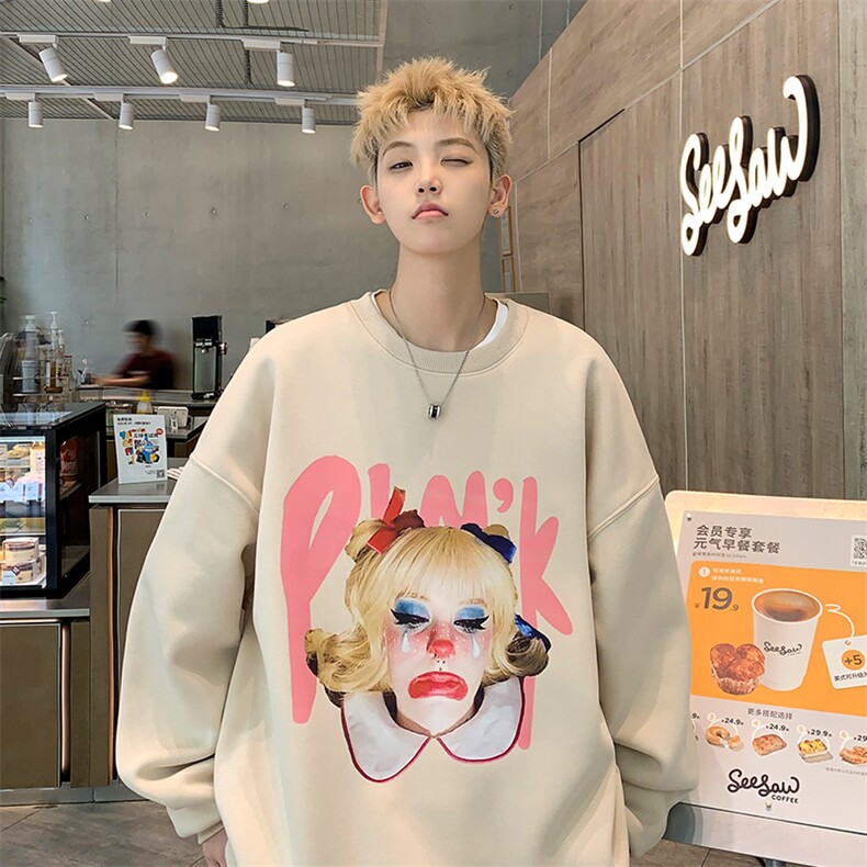 直播360克重磅美式印花卫衣Y199特P28同步供应华棉品质P38特,男装卫衣,电商A486