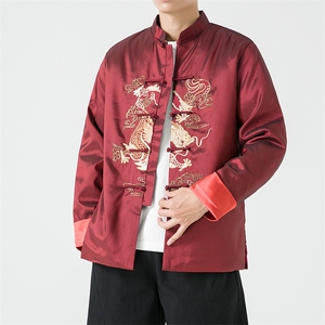 M2388^风复古刺绣唐装外套男新中式改良汉服大码文艺演出服图片
