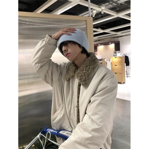 XZ1005-1-HXD1118-P115-巴恩风毛领加厚夹棉复古痞帅棉衣外套，男装棉衣，星座1005-1