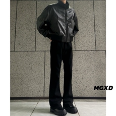 XZ518-1-MY288抖音高街棉服cleanfit廓形飞行员皮夹克加厚，男装夹克，星座518-1（原A432-1）