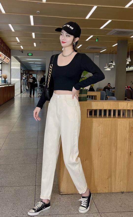 2022春新款布系休闲裤，女装休闲裤，简 影