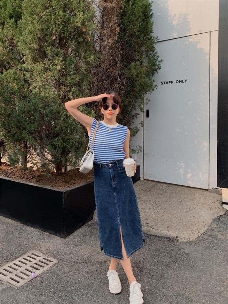 牛仔半裙，女装半身裙，肆尔